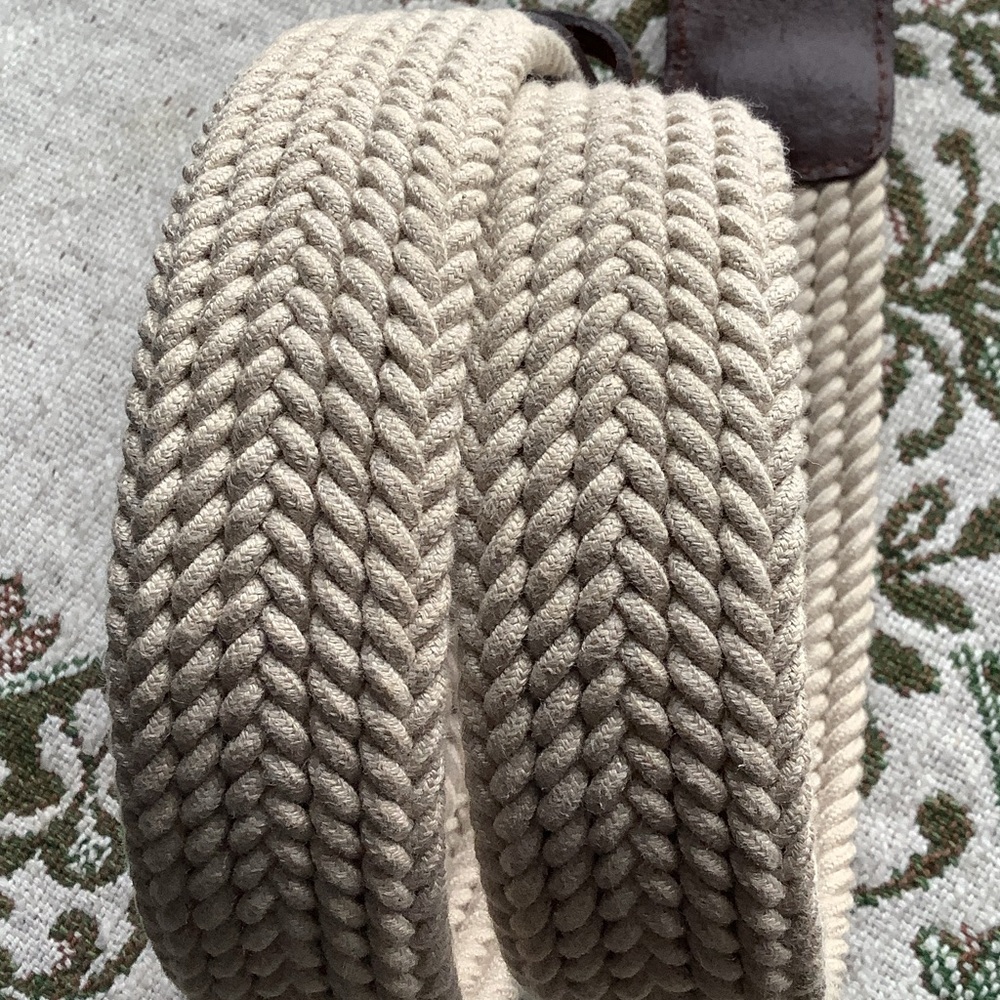 Stylish Cream and Brown Men's Belt - Picture 5 of 7